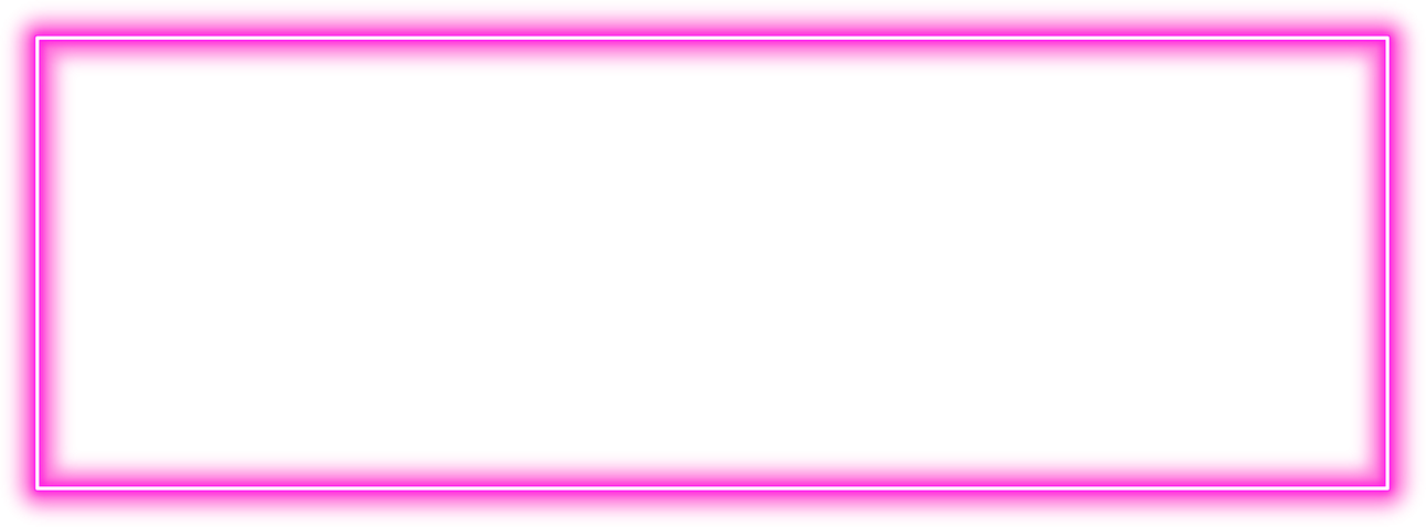 Neon glowing rectangle frame in pink light